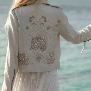 SPELL NOVELLA BIKER LEATHER JACKET (L)